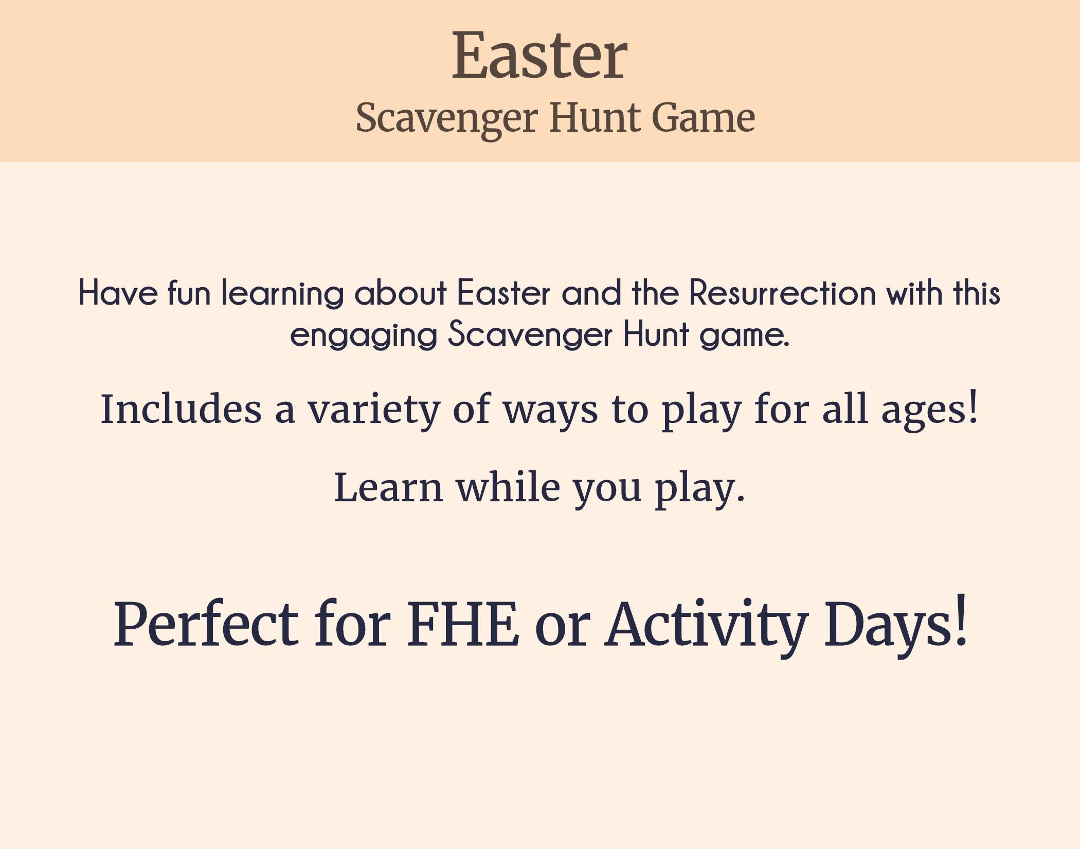Easter - He is Risen - Scavenger Hunt Game, Christ-centered Easter ...