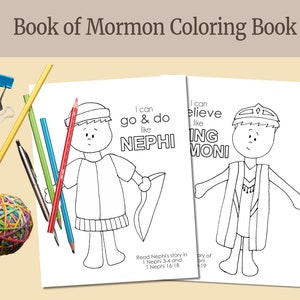Book of Mormon Coloring Book | LDS Primary Activities for Come, Follow Me 2024 | Activities for Latter-day Saint Kids | Games for LDS Kids