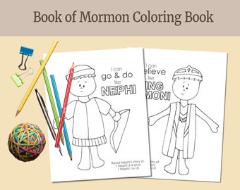 Book of Mormon Coloring Book | LDS Primary Activities for Come, Follow Me 2024 | Activities for Latter-day Saint Kids | Games for LDS Kids