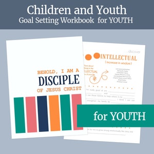 Children and Youth LDS Personal Development Journal |  FOR YOUTH  | Disciple of Jesus Christ, Printable Goal Setting Binder and Workbook