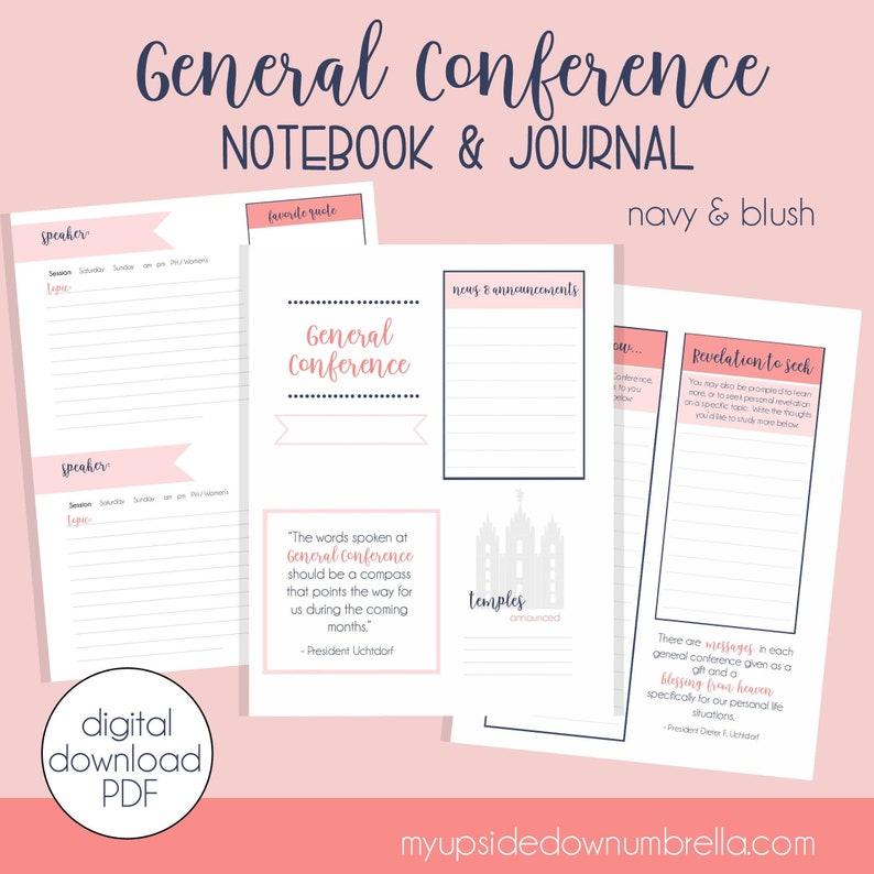 General Conference Notebook October 2020 Conference Journal Etsy