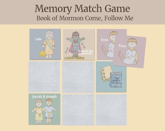 Book of Mormon Memory Game | LDS Primary Game | Activities for Latter-day Saint Kids | Come, Follow Me 2024