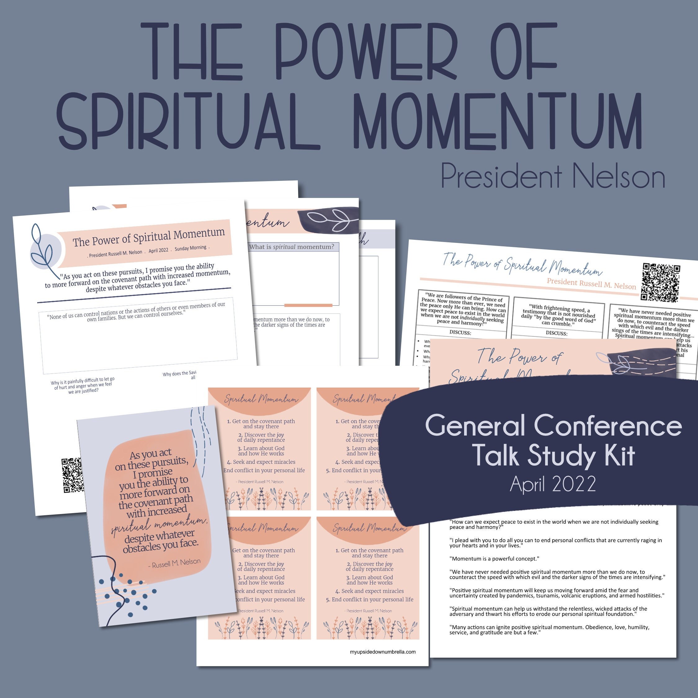 The Power of Spiritual Momentum President Russell M. Nelson | Etsy Canada