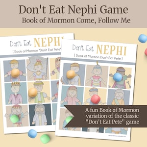 Don&#39;t Eat Nephi (Book of Mormon Don&#39;t Eat Pete) LDS Primary Game |  LDS Come, Follow Me 2024 Games and Activities for Latter-day Saint Kids