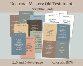 Beherrschungskarten | Altes Testamente | LDS Seminar Schriftstudienkarten 4x6 und 4-to-a-Seite