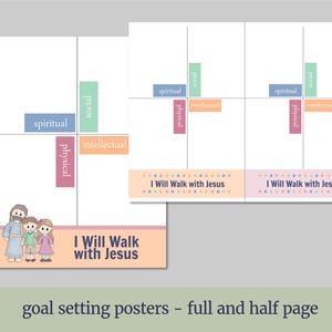 PRIMARY Goal Setting Kit for LDS Children and Youth Program | 2026 "I Will Walk with Jesus" image 2