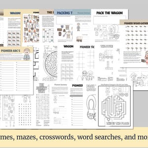 Pioneer Journey Fun Kit, Games & Activities for Primary Children, LDS ...