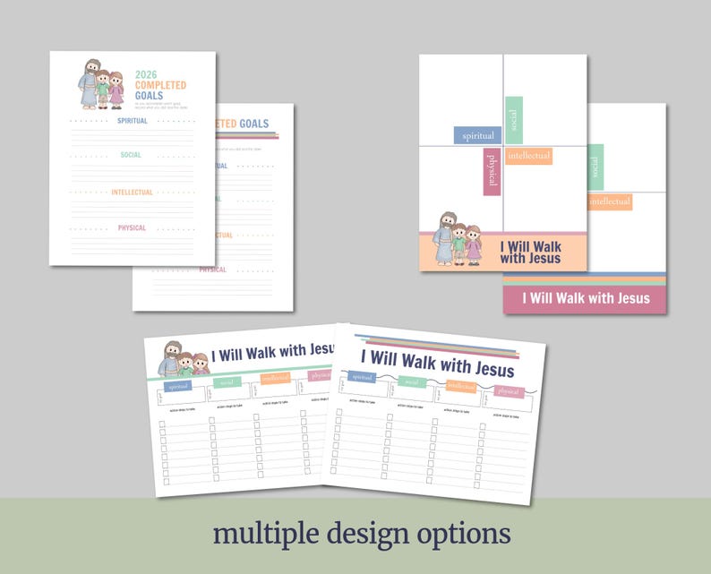PRIMARY Goal Setting Kit for LDS Children and Youth Program | 2026 "I Will Walk with Jesus" image 5