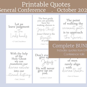 General Conference Printable Quotes Bundle October 2022 - Etsy
