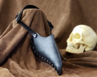 Half-Plague Doctor Mask/ Plague Doctor Costume/ Leather Mask