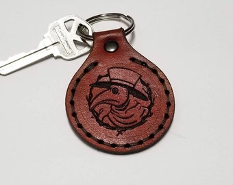 Leather Keychain/ Plague Doctor Costume/ Laser Leather