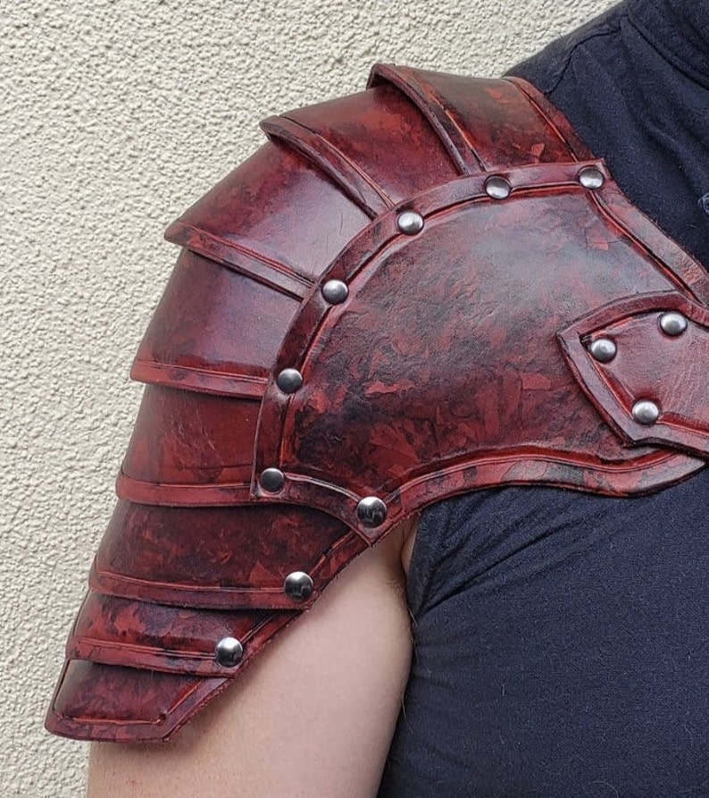 Leather Pauldrons/ Leather Armor/ Leather Shoulders/Pair Etsy