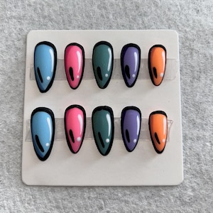 Toon Tips – Cartoon Press-On Nail Set, Made to Order!