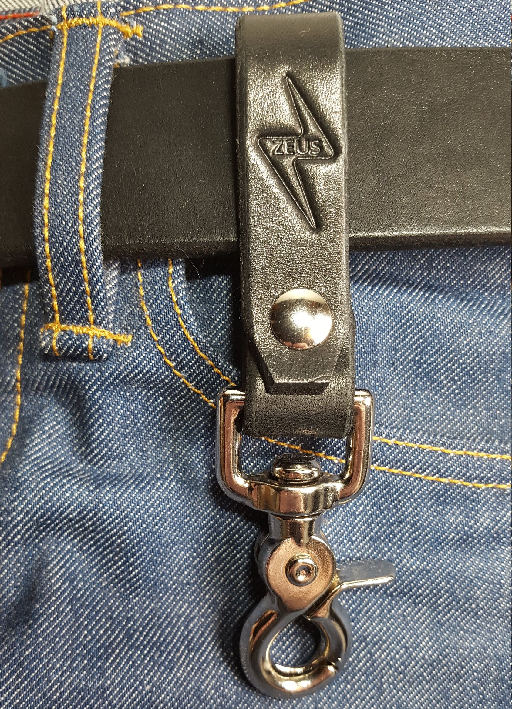 Leather Keychain Leather Key Fob Belt Clip Keychain Snap Etsy