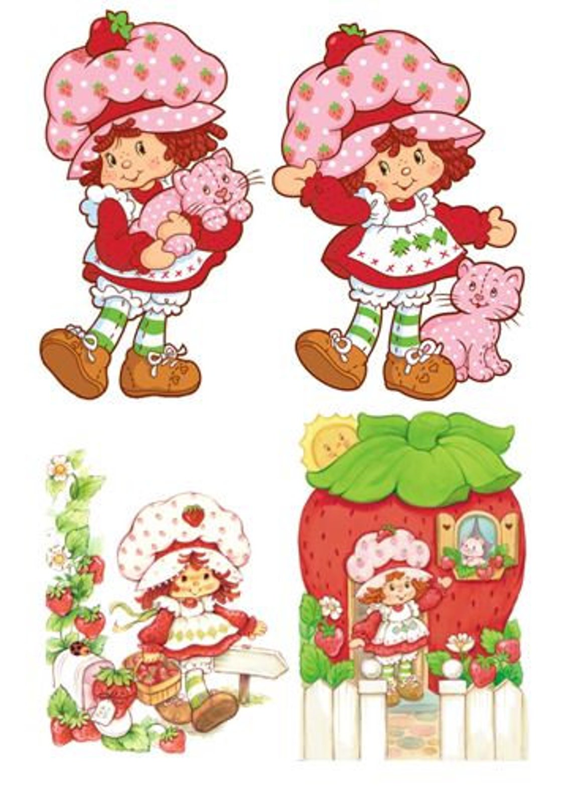 Strawberry Shortcake x 4 Iron on transfers Etsy