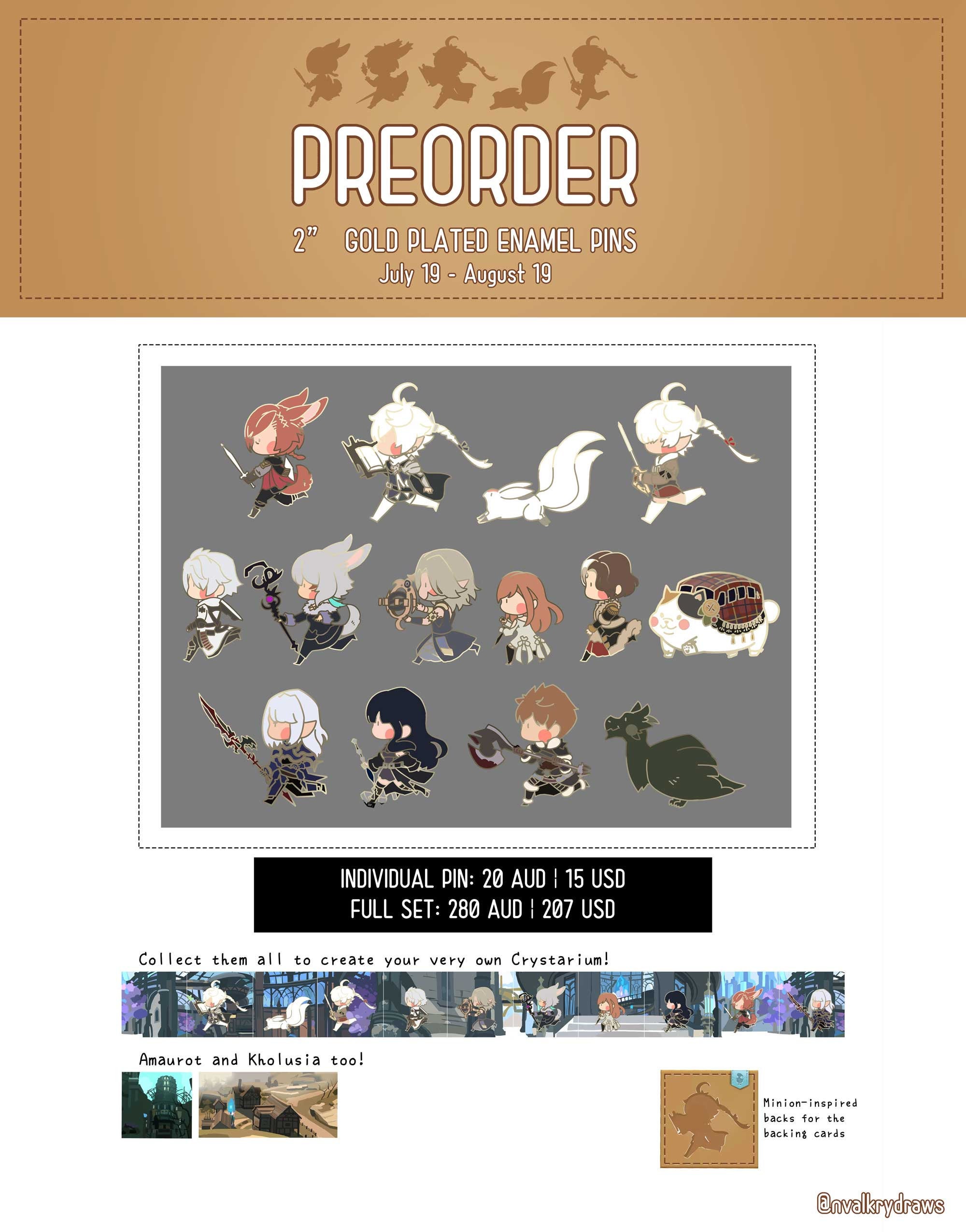 FFXIV Hard Enamel Pins [Preorders]