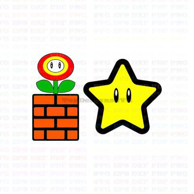 Download Super Mario Flower Power And Star Svg Dxf Eps Pdf Png Cricut Etsy PSD Mockup Templates