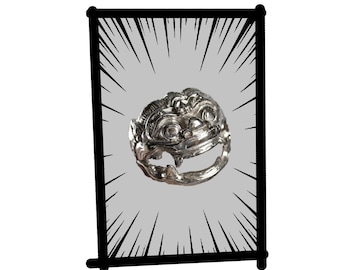Sterling Silver Barong Ring – Balinese Monster Jewelry