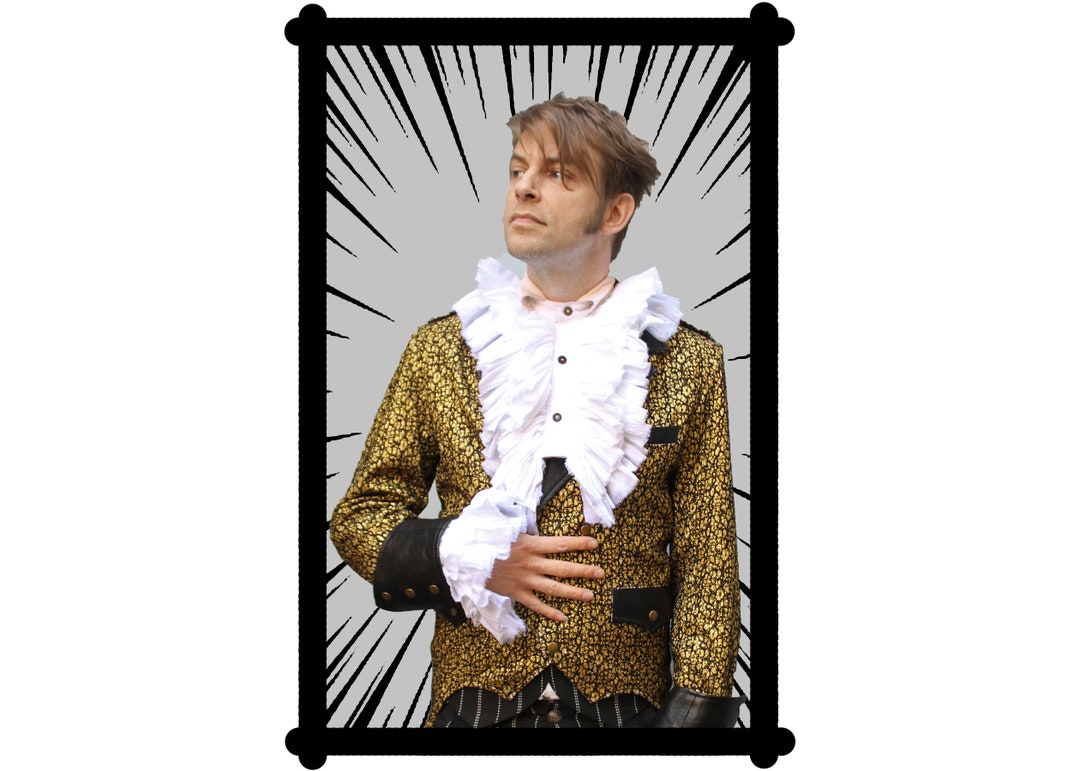 Vampire White Ruffle White Dandy Ruffle Collar – Cotton Victorian Costume Accessory ...