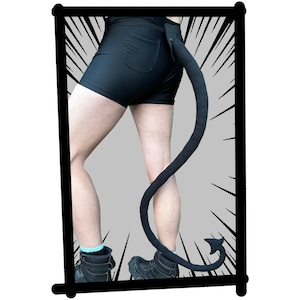 Black DEVIL TAIL By Eyecon Cosplay - High Quality Tie On Tail, Devil Tail, Demon Tail, Monster Tail, Devil Costume, Devil Cosplay,