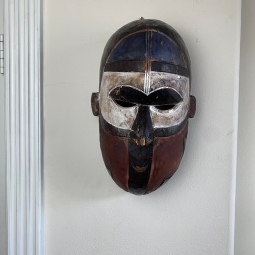 African Abstract Art, Tribal Mask, Vintage African Mask, Tribal Art, African shops Decor