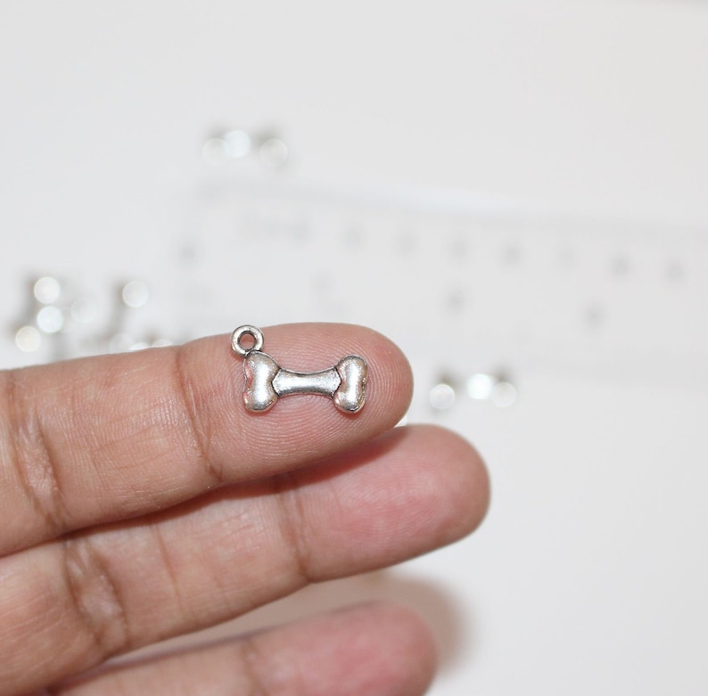 20 Dog Bone Charms Metal Tibetan Charm,