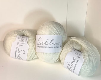 Sublime(tm) Baby Cashmere Merino Silk 4ply, 50g, Lot of 3 Skeins