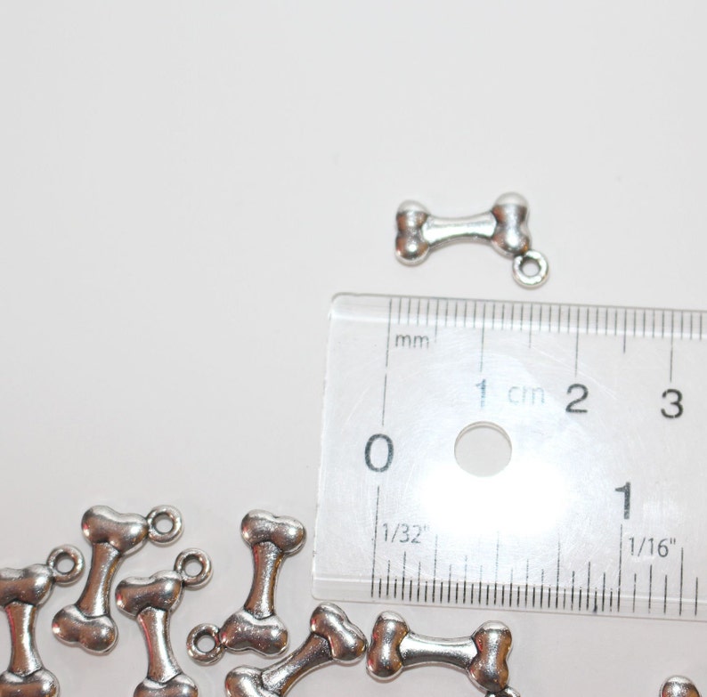 20 Dog Bone Charms Metal Tibetan Charm,