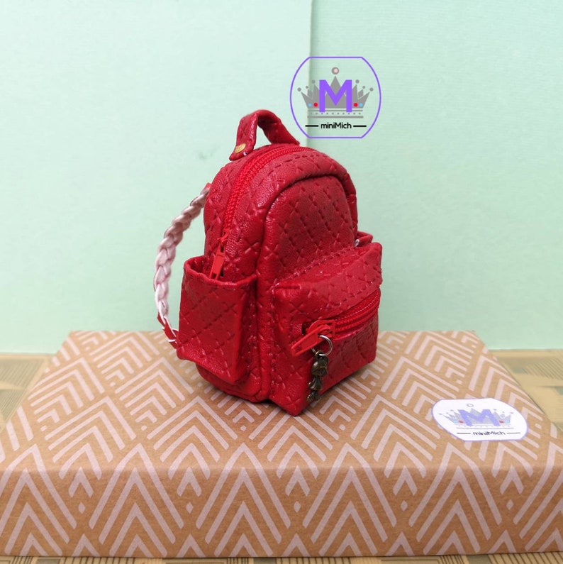 Miniature Backpack for Dolls Red Bag Doll Bag Doll Etsy