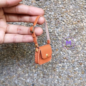 Miniature messenger bag school bag for Dolls 1/12 scale, Doll Bag, Doll Accessories, Miniature bag for Doll Collectors