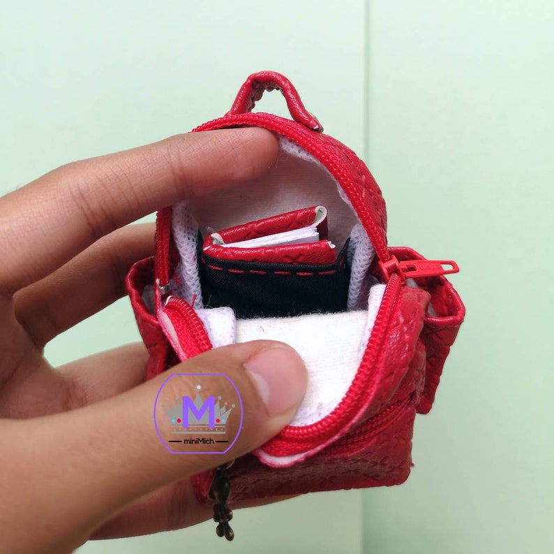Miniature Backpack for Dolls Red Bag Doll Bag Doll Etsy