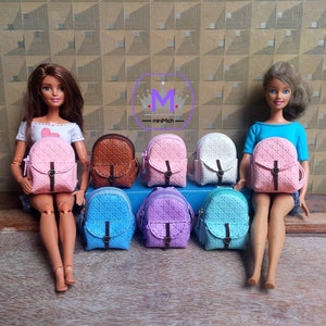 Miniature Backpack for Dolls 1/6 Scale, Doll Bag, Doll Accessories ...