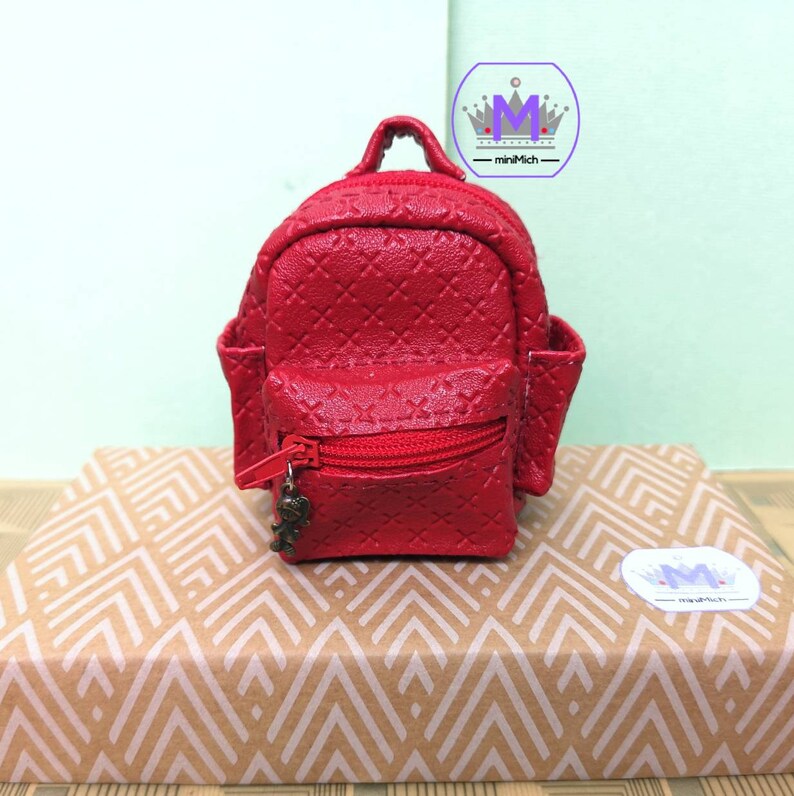 Miniature Backpack for Dolls Red Bag Doll Bag Doll Etsy