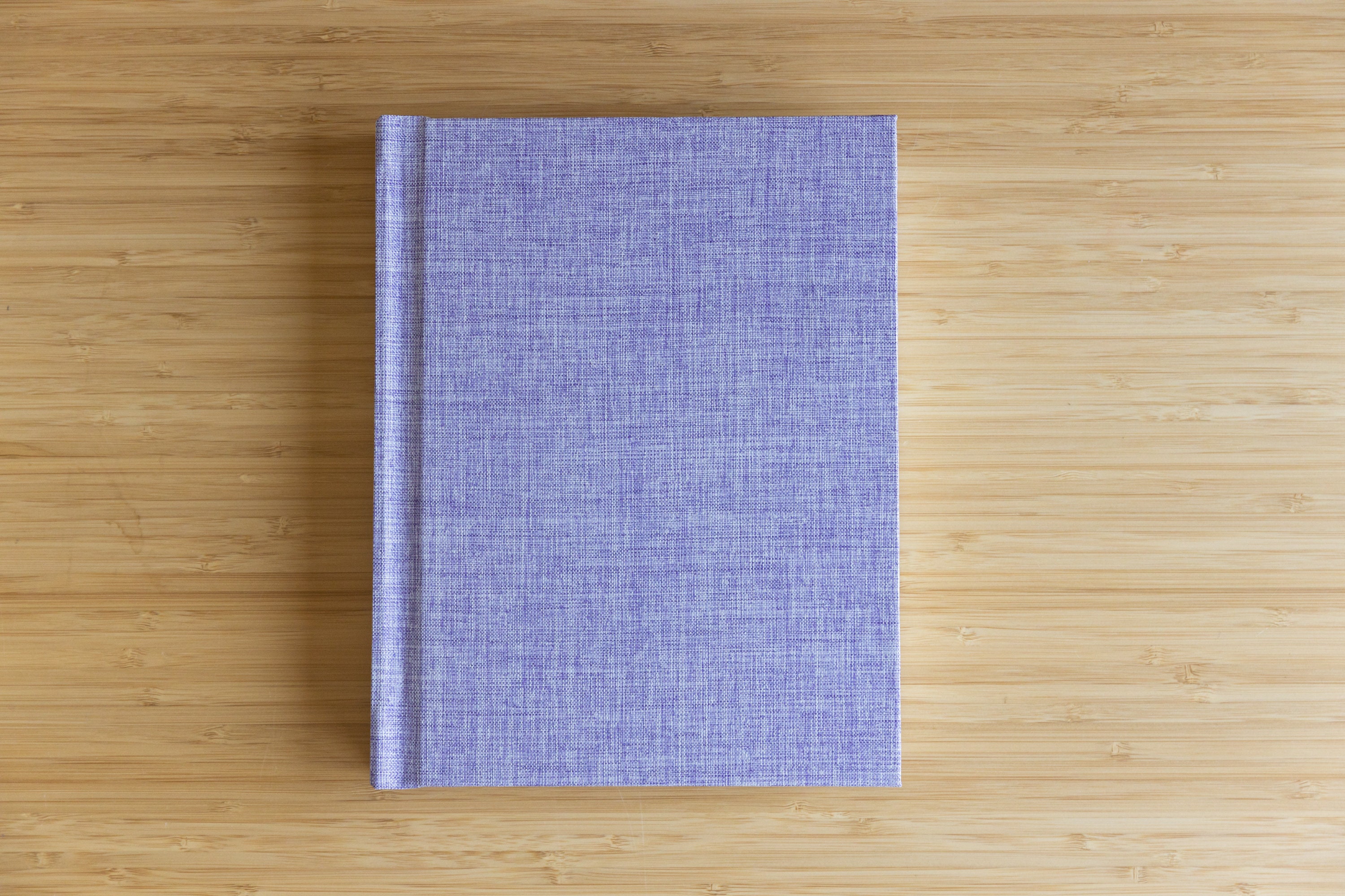8x10 Gray Linen Bookcloth Slip-in Custom Matted Portrait Photo