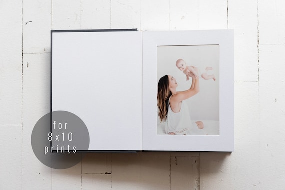 Photo Album 8x10 Holds 72 Horizontal Photos, Photo Album 8x10 Linen Cover  With Front Window, 8x10 Photo Album Book for 8x10 Pictures Artwork, Photo