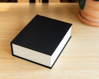 Black Linen Photo Album | Slip-In Matted 5x7, 50-Photo Capacity