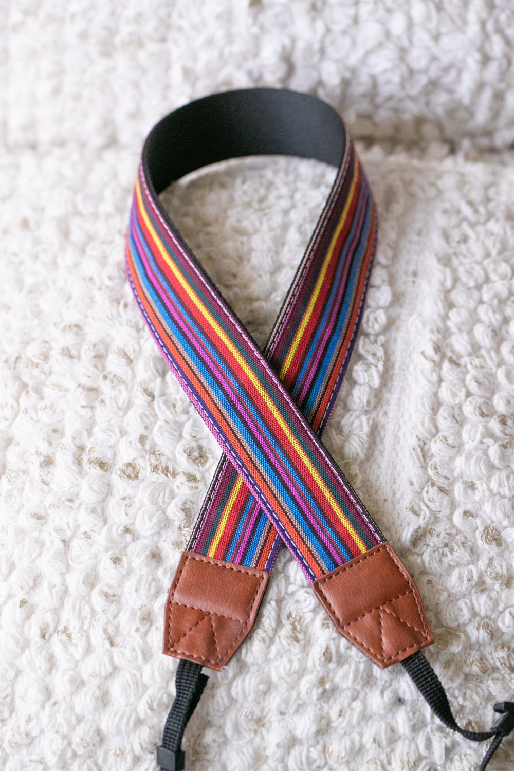 Vintage Boho Leather with Colorful Sarape Inlay S Accessories | Vintage Boho Leather With Colorful Sarape  main image 3