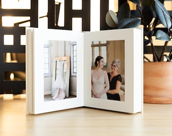 Cream Linen 5x7 Photo Album | Matted Slip-In, 50-Photo Capacity