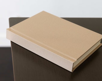 5x7 Beige Linen Bookcloth Slip-In Custom Matted Portrait Photo Album | 10-page (20 photo/prints)