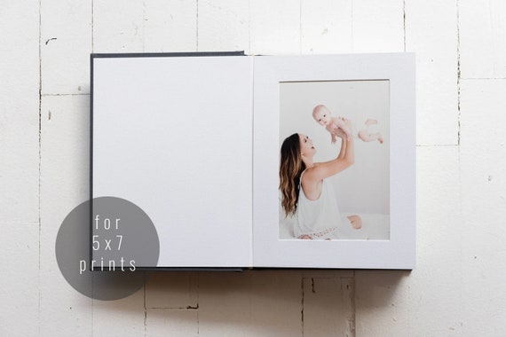 5x7 Linen Bookcloth Slip-in Custom Matted Photo Album 15-page 30  Photo/prints 