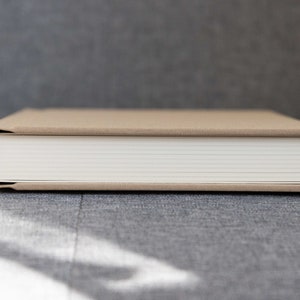 Beige Slip-In Custom Matted Photo Album for 5x7 Prints | 15 page (30 photos) | Linen Photo Book | Boudoir Album | Portrait Album