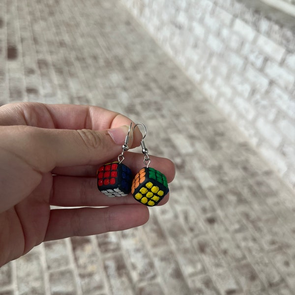 Boucles d’oreilles Rubik’s Cube