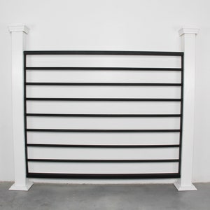 Modern Horizontal Metal Railing, Guardrail Landing, Loft, Balcony, Porch Luxury Railing, Custom Made, Made in USA