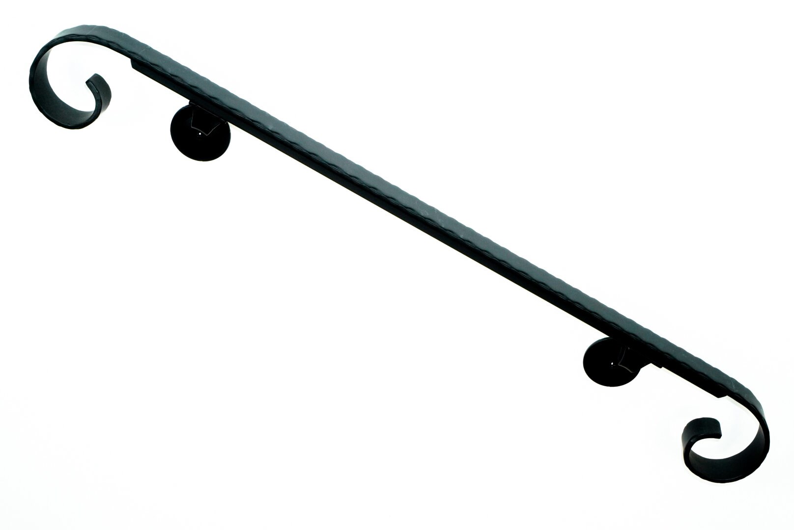 Scroll Hand Railing Hammered, Volute Scroll Handrail (grooved/ridged Edges) - Etsy