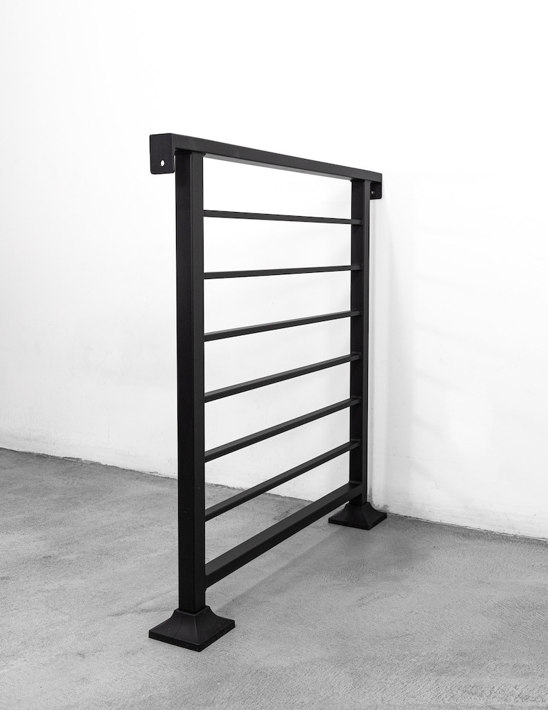 Metal Wall-to-wall Railing (horizontal Flat Bar) - Etsy