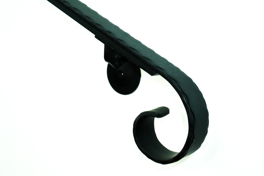 Scroll Hand Railing Hammered, Volute Scroll Handrail (grooved/ridged Edges) - Etsy