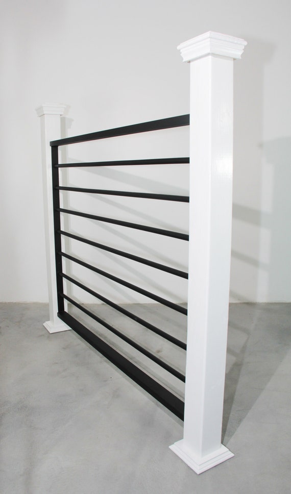 Modern Horizontal Metal Railing Guardrail Landing Loft 