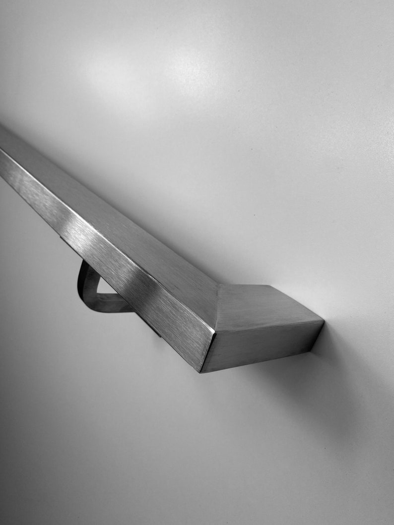 Acero inoxidable moderno barandilla ADA compatible con el riel | Etsy