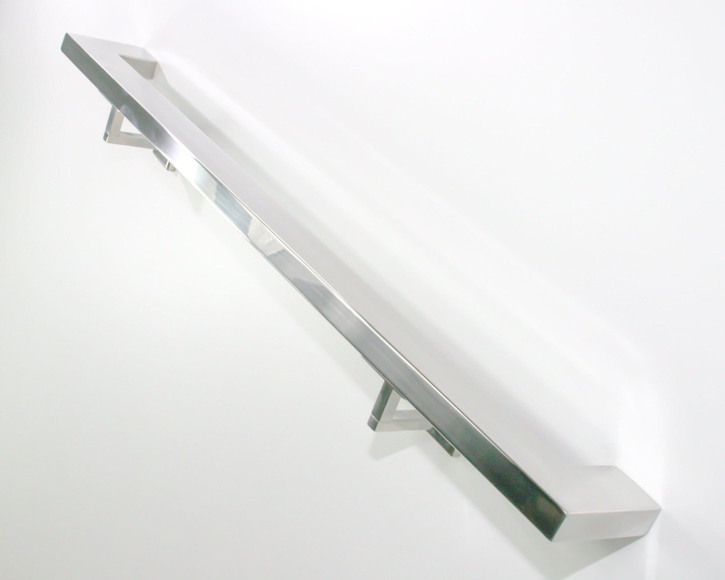 Stainless Steel Modern Square Handrail, Stainless Steel Modern Staircase Railing, Steel Railing For Stairs, SS  Handrail Wall Bracket Square