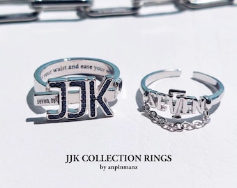 Jungkook-inspired rings, Jungkook Seven, Golden merch, BTS jewelry